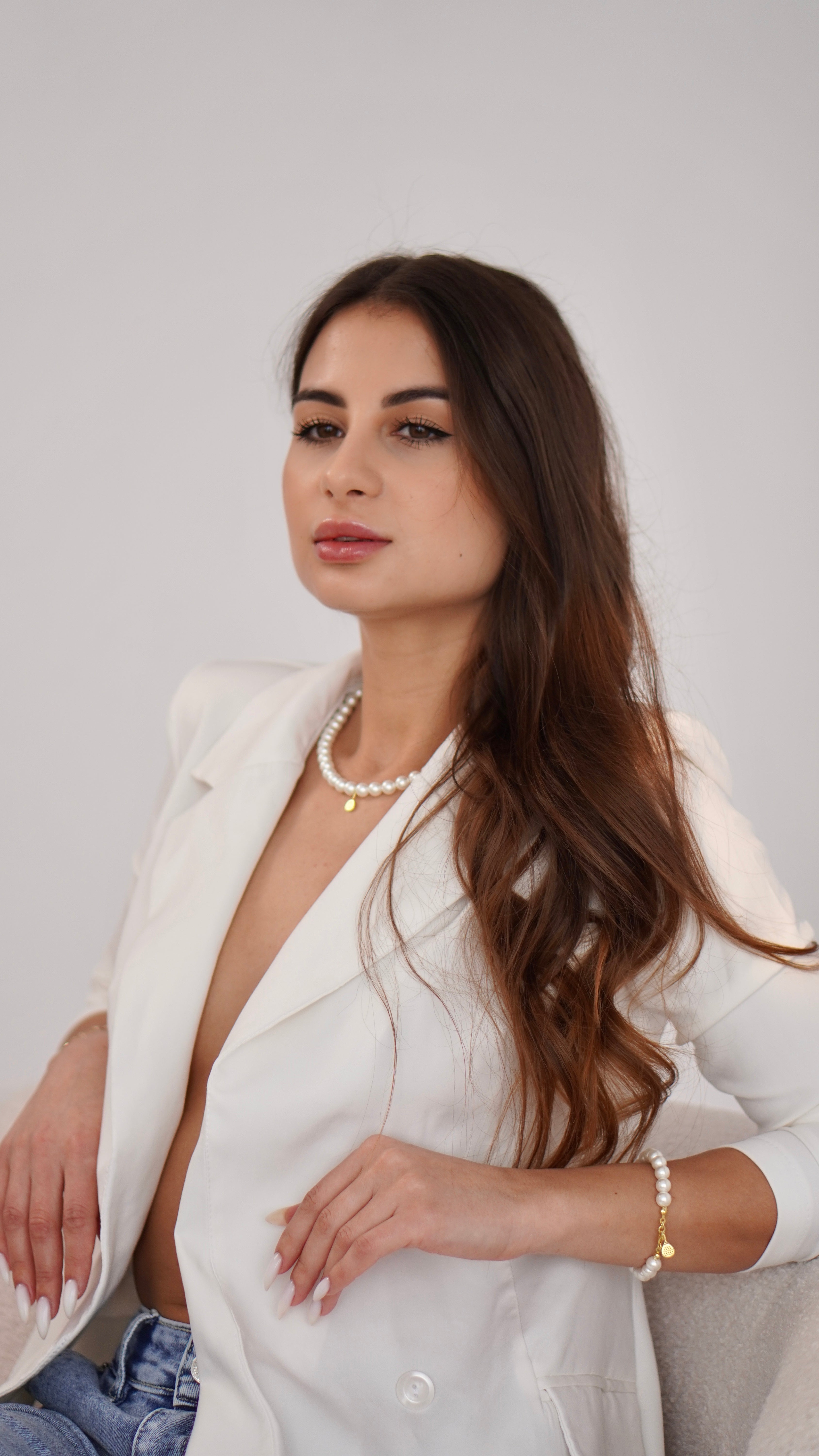 Pearl Padel Necklace in Sterling Silver