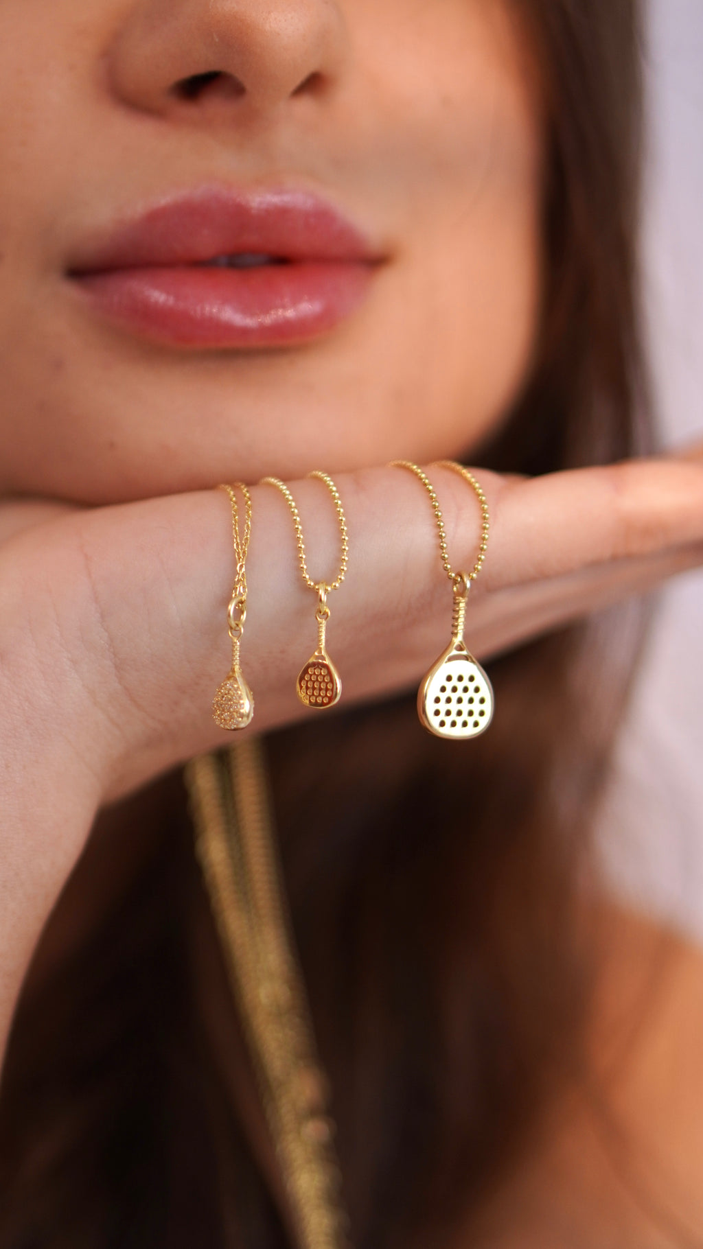 Padel Necklace in 14K Gold