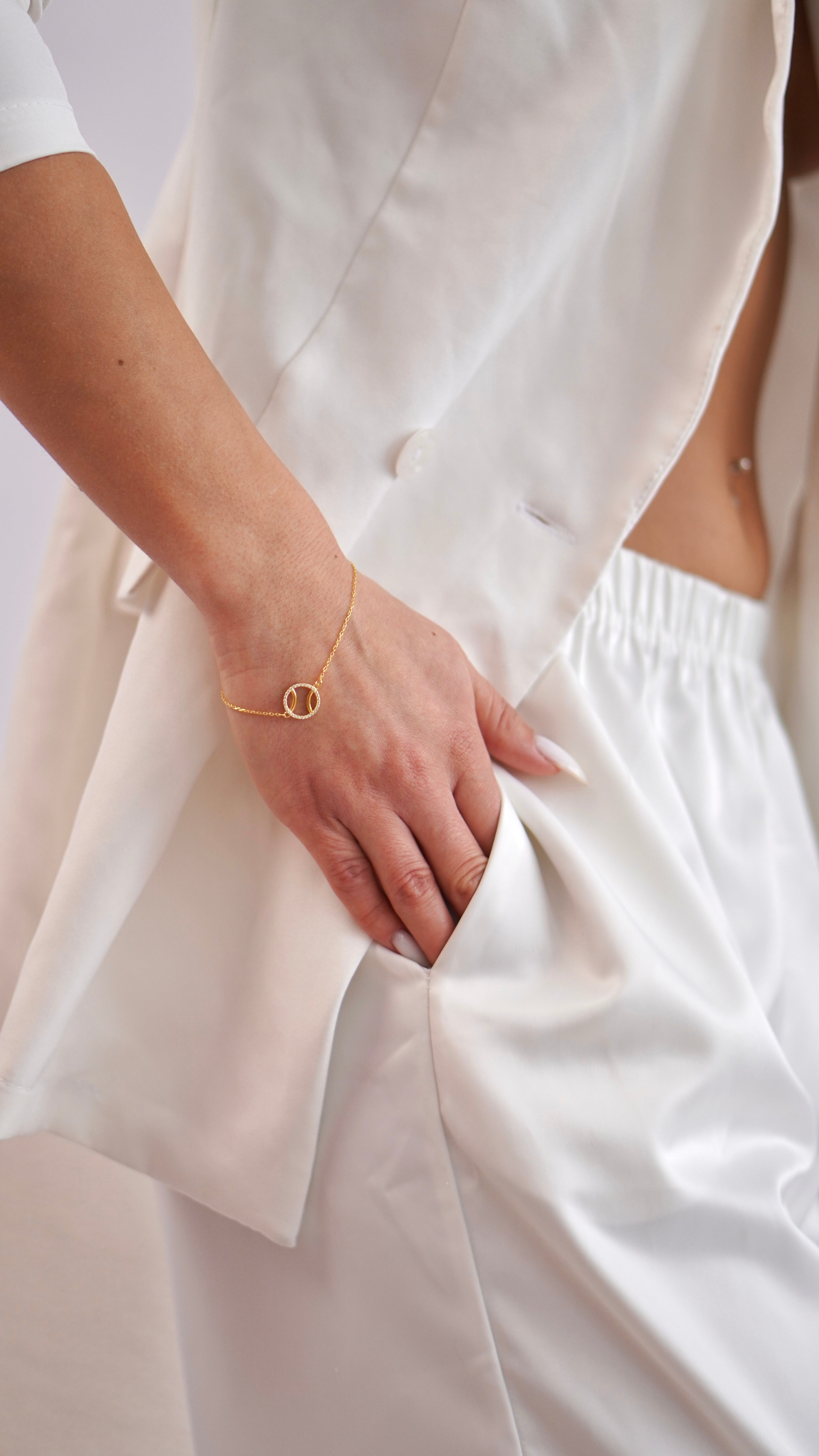 Minimalist Padel Ball Bracelet in Sterling Silver