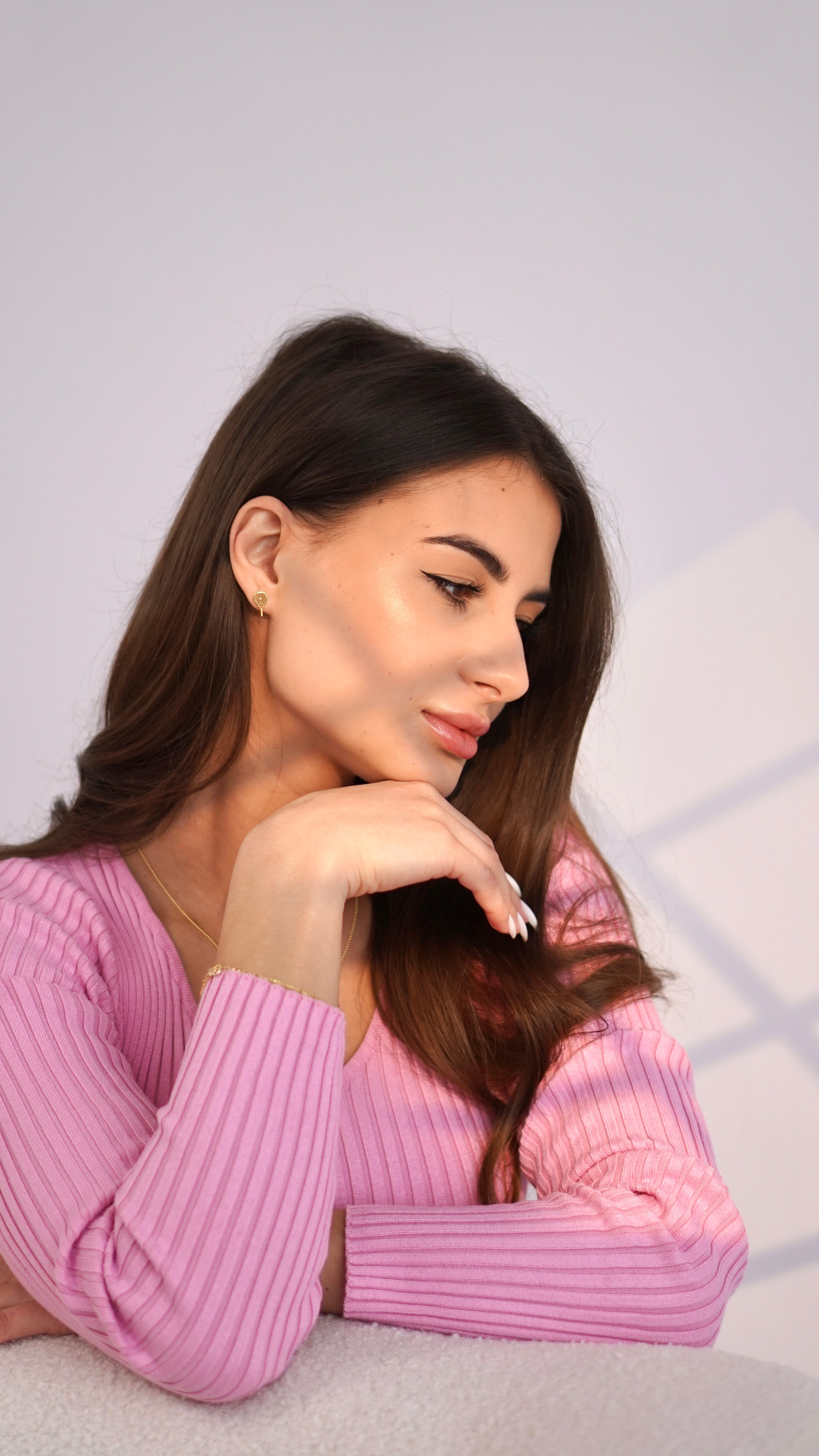 Padel Stud Earrings in 14K Gold