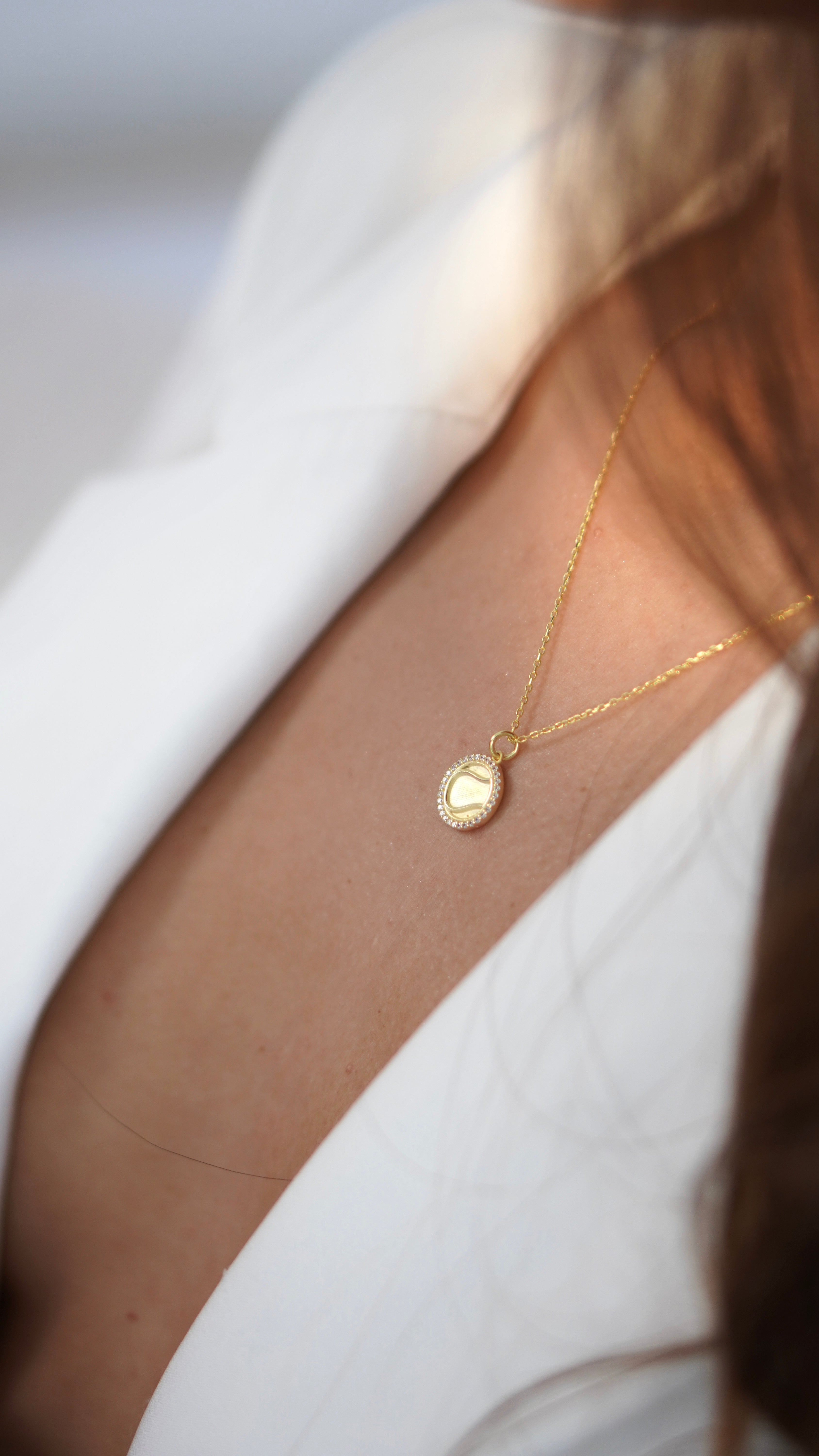 Padel Ball Necklace in Sterling Silver