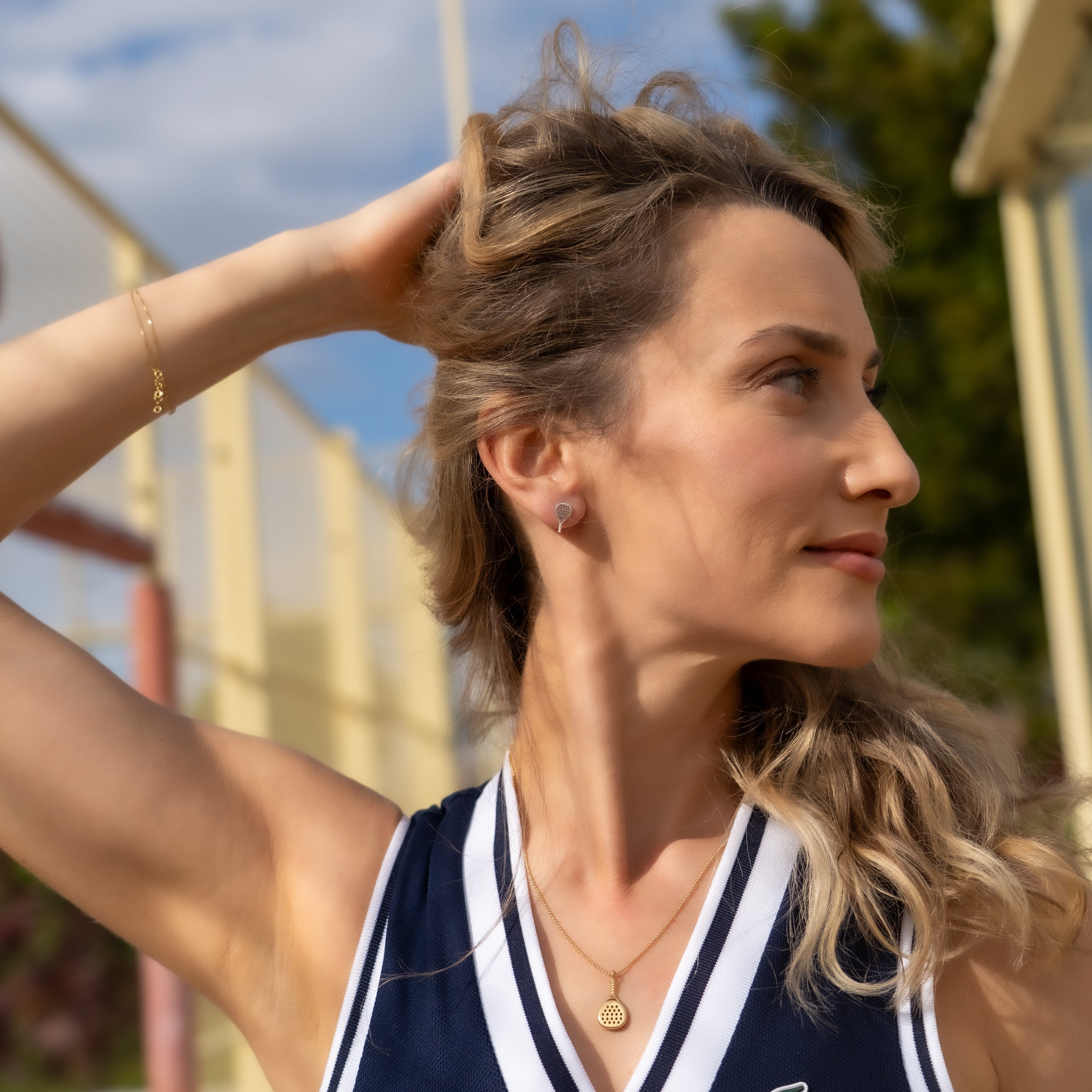 Big Padel Necklace in Sterling Silver