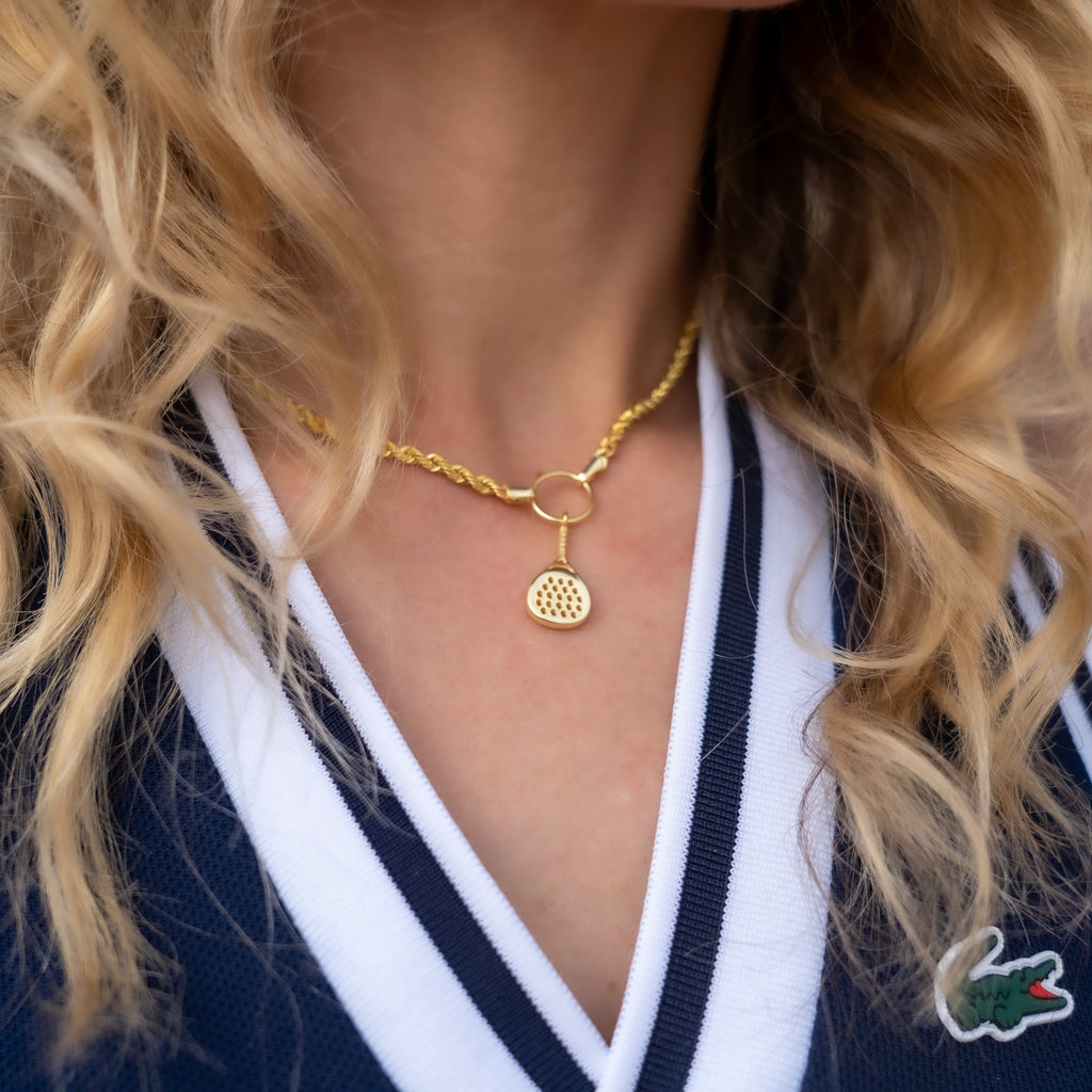 Bold Padel Necklace Rope Chain in Sterling Silver