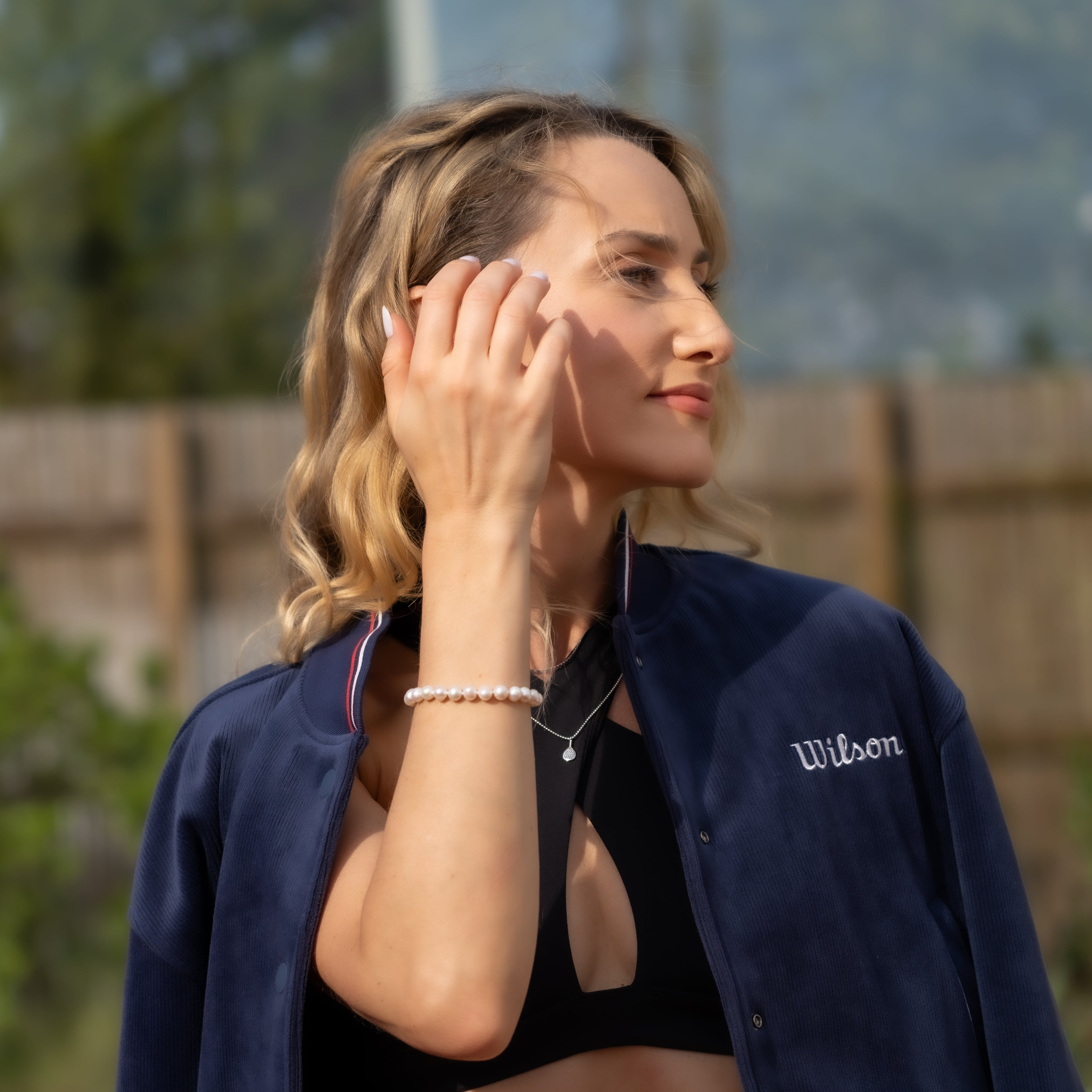 Pearl Padel Bracelet in Sterling Silver