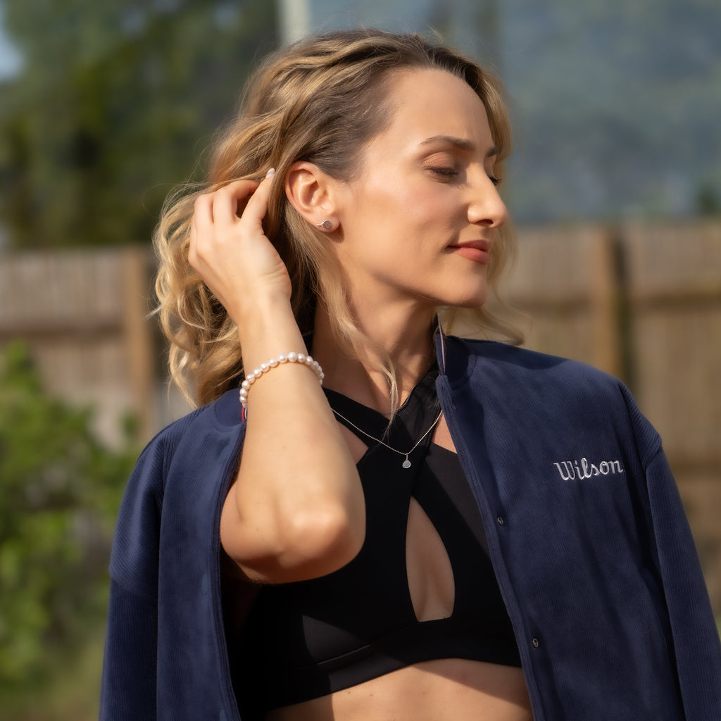 Padel Stud Earrings in Sterling Silver