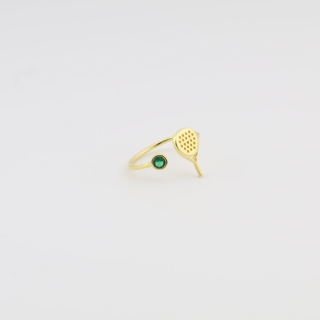Padel Racket Ring in Sterling Silver