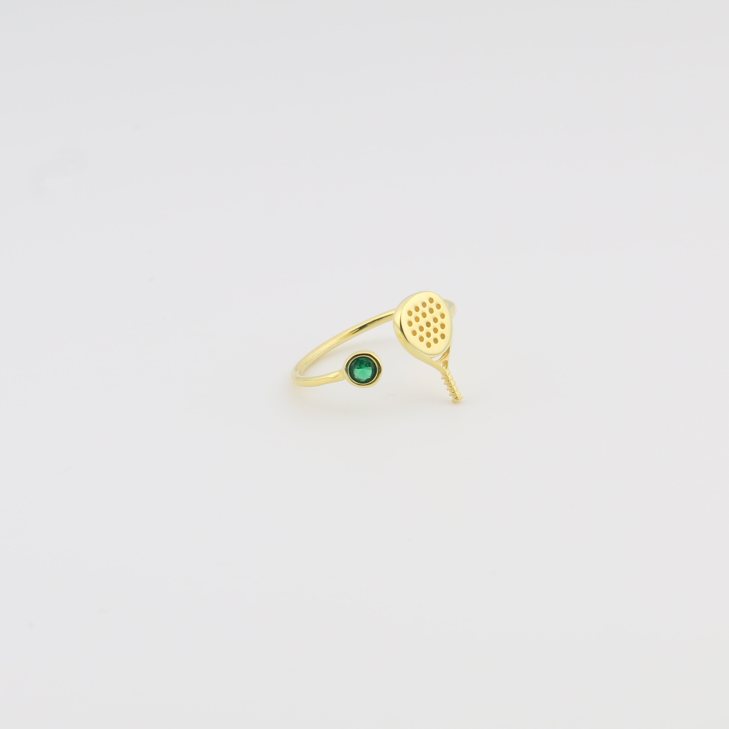 Padel Racket Ring in Sterling Silver