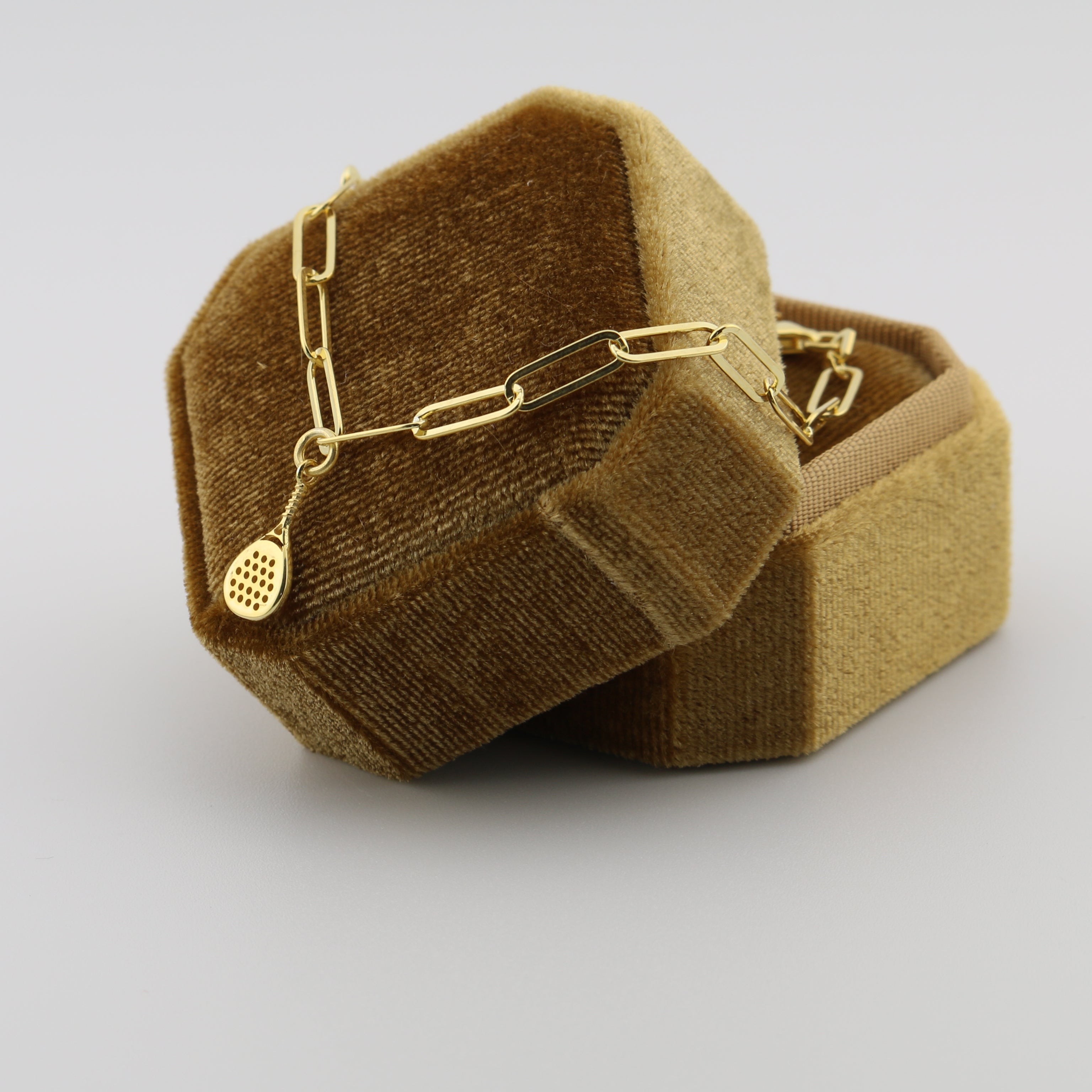 Padel Paperclip Bracelet in Sterling Silver